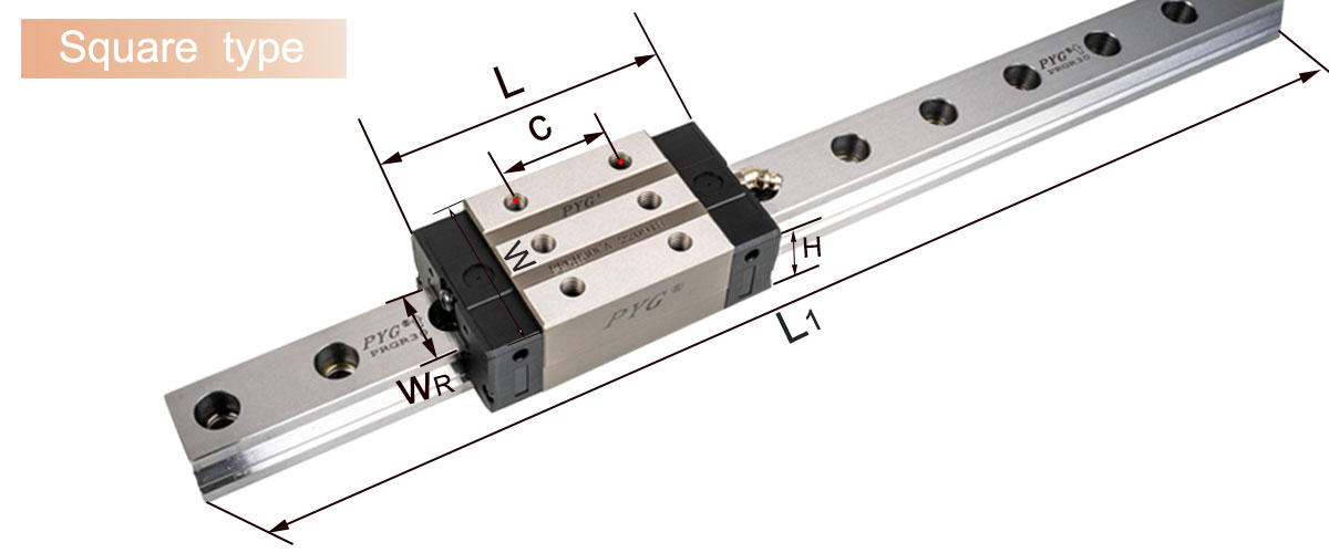 Linear guide PRGH30CA square type